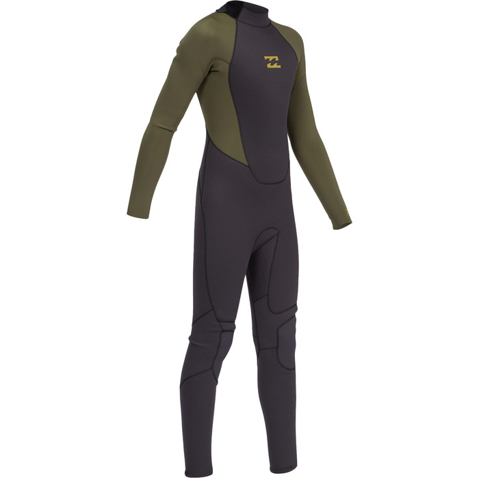 2023 Billabong Junior Intruder 3/2mm Back Zip F43b93 - Preto Antigo